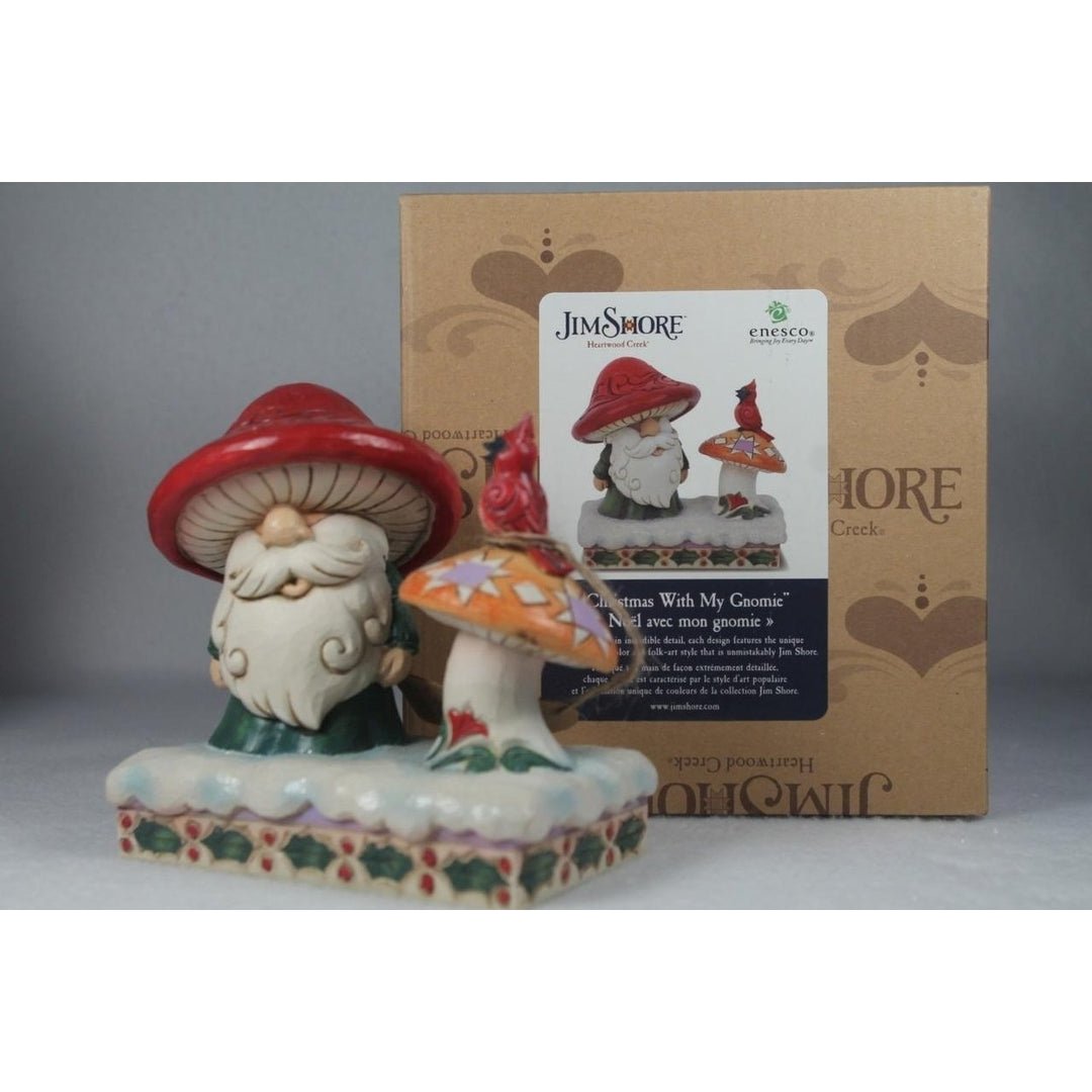 Jim Shore Christmas With My Gnomie 2023 Gnome W/Mushroom Friends 6013747 NIB Image 3