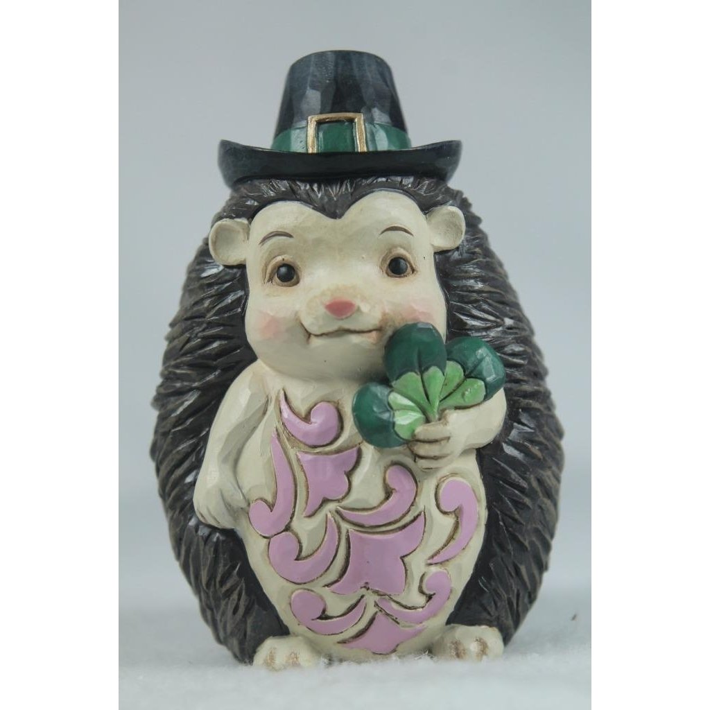 Jim Shore Irish Hedgehog In Top Hat 2023 Mini 6014384 In Box Image 1