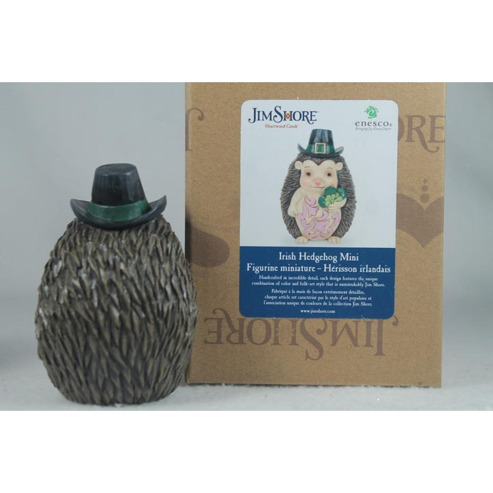 Jim Shore Irish Hedgehog In Top Hat 2023 Mini 6014384 In Box Image 3