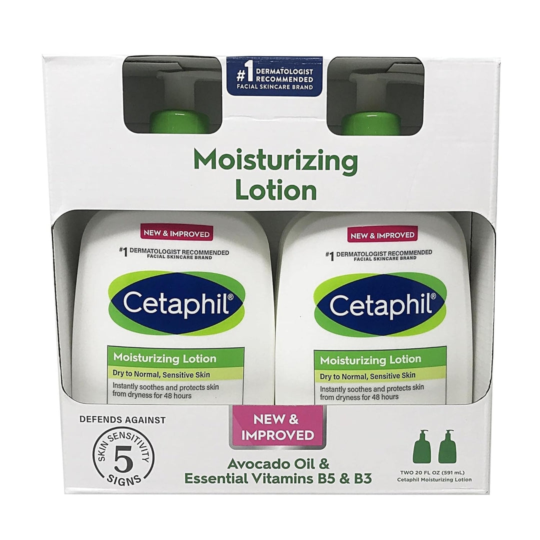 Cetaphil Moisturing Lotion Dry to Normal Sensitive Skin 20 Fl Oz (2 Pack) Image 1