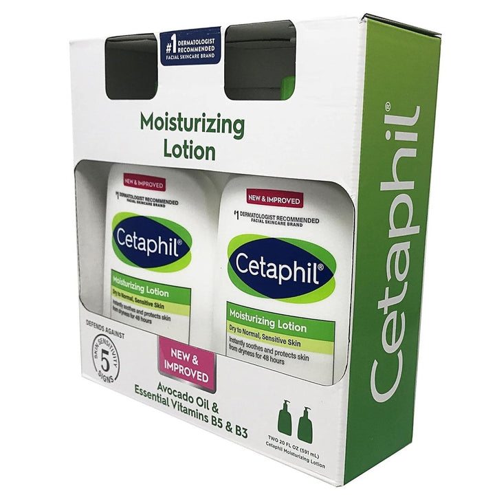 Cetaphil Moisturing Lotion Dry to Normal Sensitive Skin 20 Fl Oz (2 Pack) Image 2