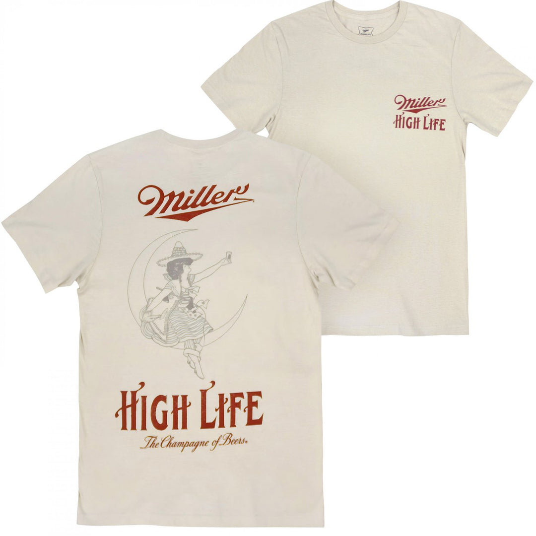 Miller High Life Girl in the Moon T-Shirt Image 1