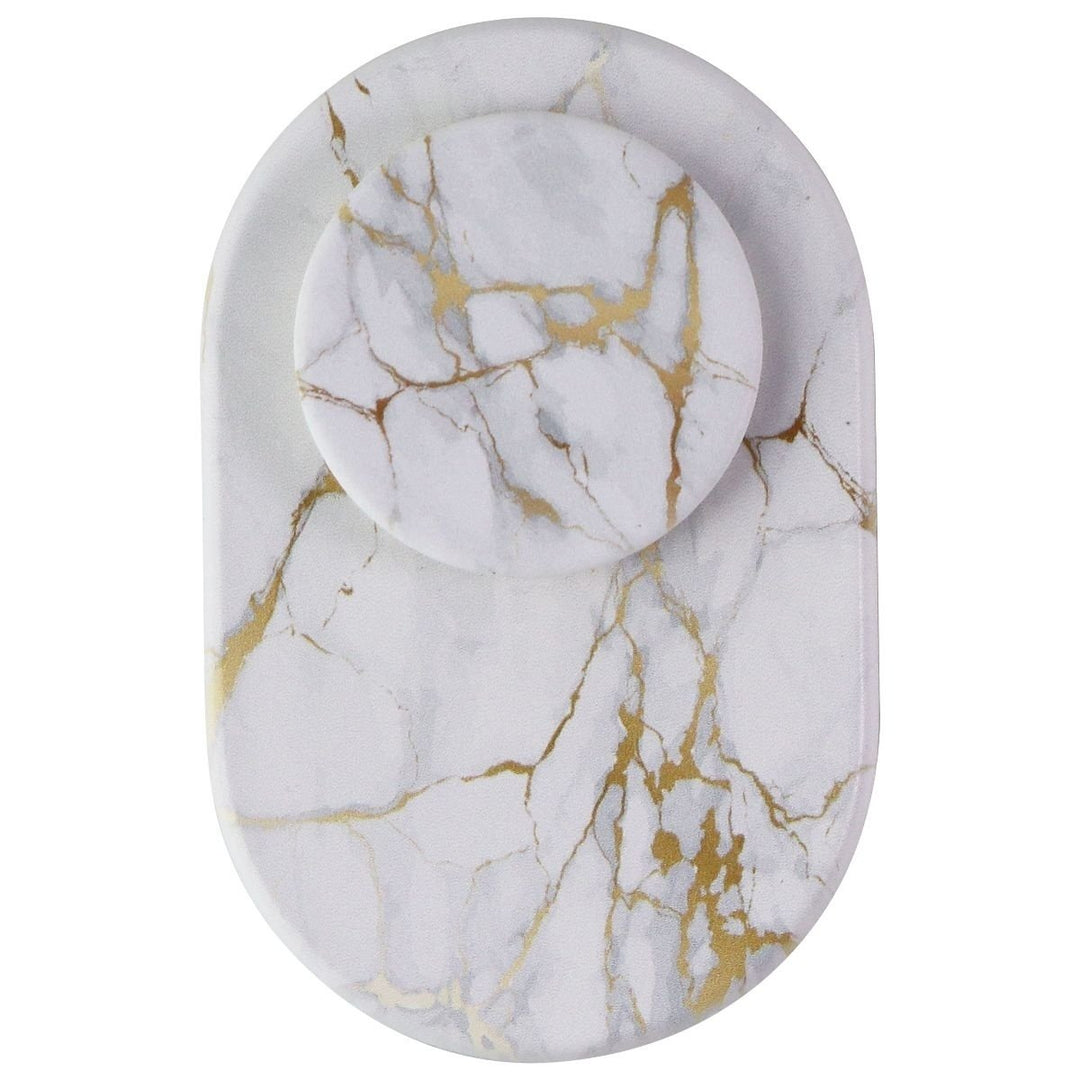 PopSockets MagSafe Swappable PopGrip and Stand - Gold Lutz Marble Image 2