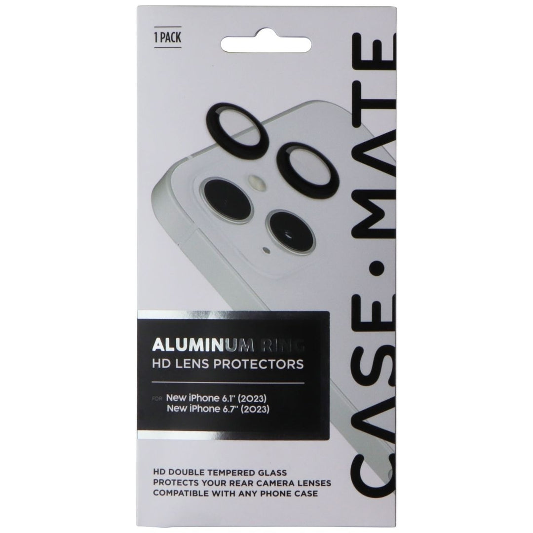 Case-Mate Aluminum Ring HD Lens Protectors for Apple iPhone 15 / 15 Plus - Black Image 1