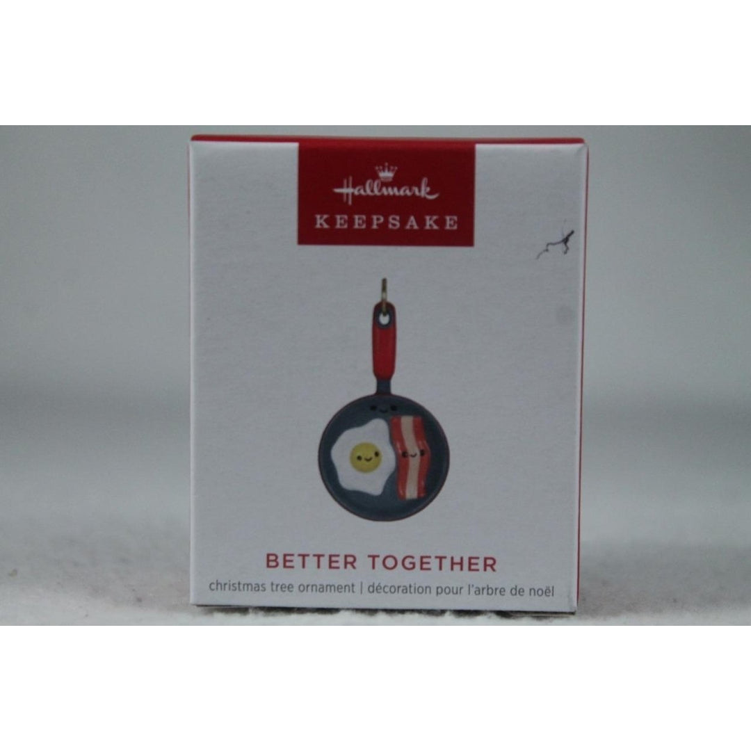 Hallmark Better Together Egg and Bacon 2024 Miniature Ornament In Box Image 3