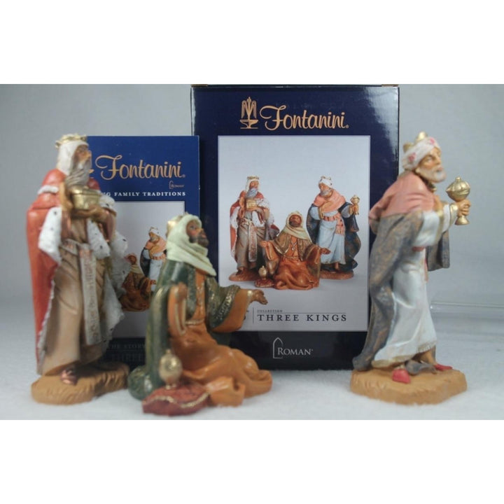 Fontanini-Made In Italy Three Kings 3 Pc.Set -W/Story Card 71503 5" Co NIB Image 3