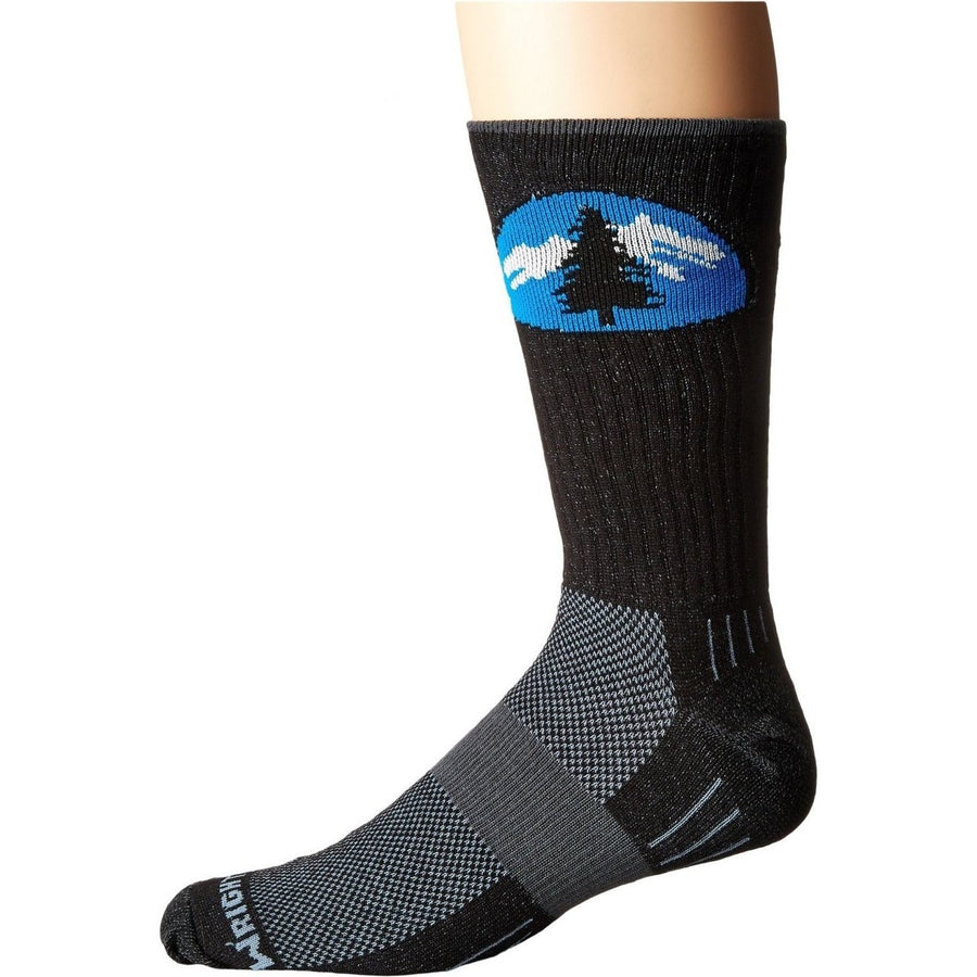 Wrightsock Escape Crew Blister Free Socks Unisex ASH TWIST/TURQUOISE Double Layer Image 1