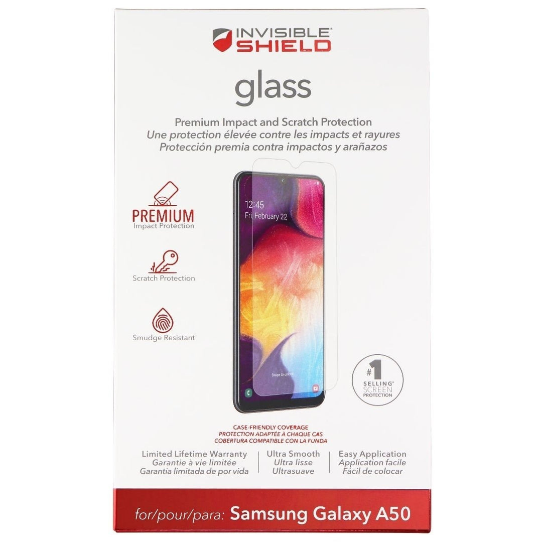 ZAGG Tempered Glass Screen Protector for Samsung Galaxy A50 - Clear Image 1