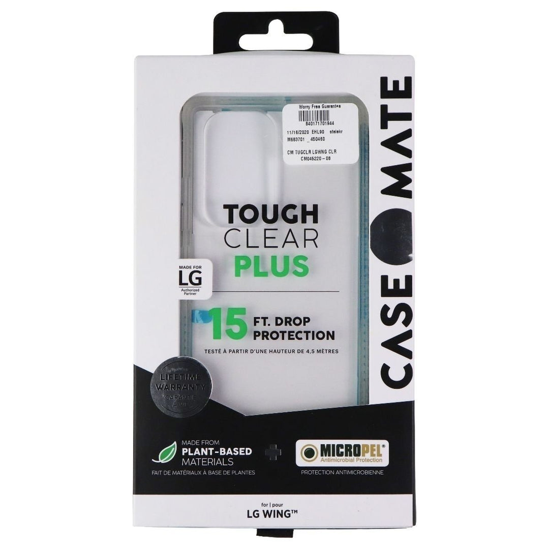 Case-Mate Tough Clear Plus Case for LG Wing 5G- Clear / Frost Image 3