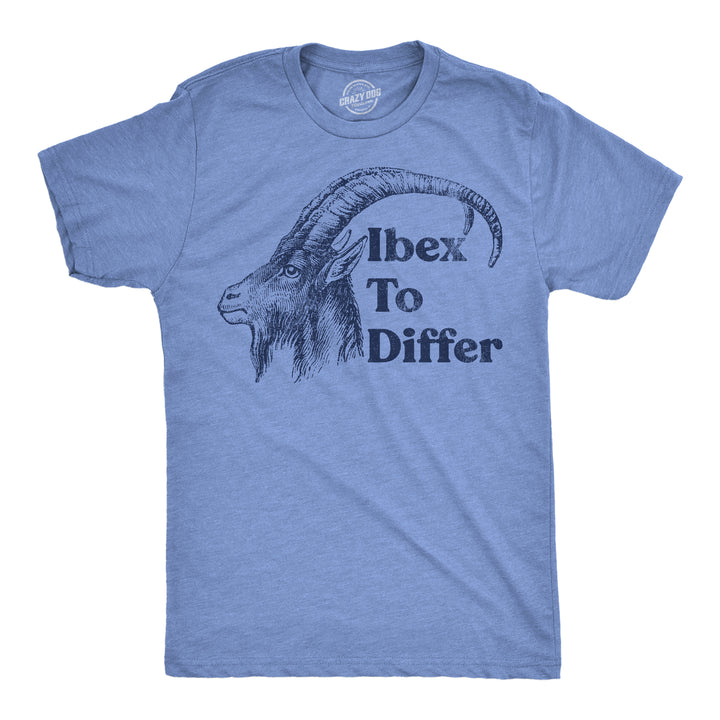 Mens Funny T Shirts Ibex To Differ Sarcastic Animal Graphic Novelty Tee For Men Image 1