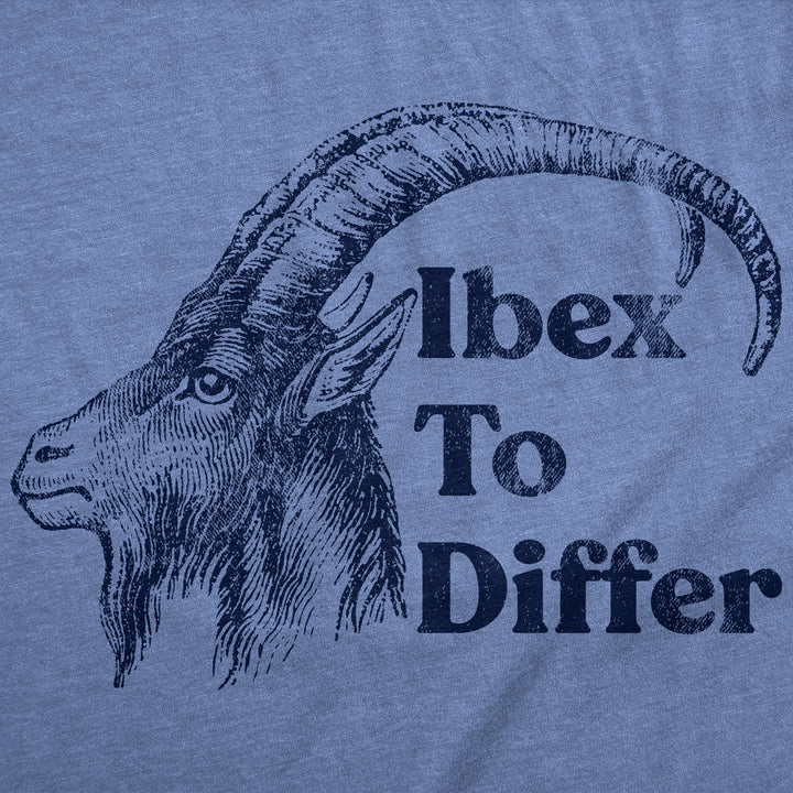 Mens Funny T Shirts Ibex To Differ Sarcastic Animal Graphic Novelty Tee For Men Image 2