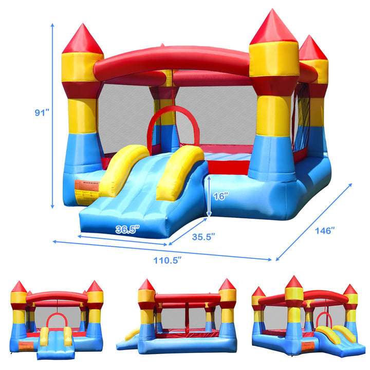 Kid Inflatable Bounce House Castle Moonwalk Playhouse Jumper Slide Image 3