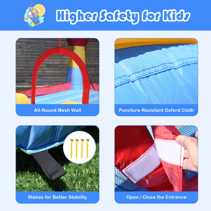 Kid Inflatable Bounce House Castle Moonwalk Playhouse Jumper Slide Image 4