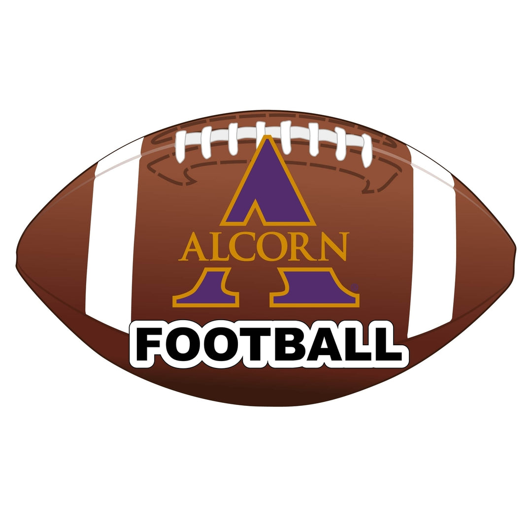 Alcorn State Braves 4-Inch Football Vinyl Decal Officially Licensed Collegiate Product Image 1