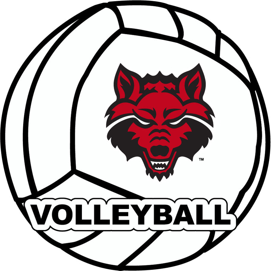 Arkansas State 4-Inch Volleyball Vinyl Decal Officially Licensed Collegiate Product Image 1