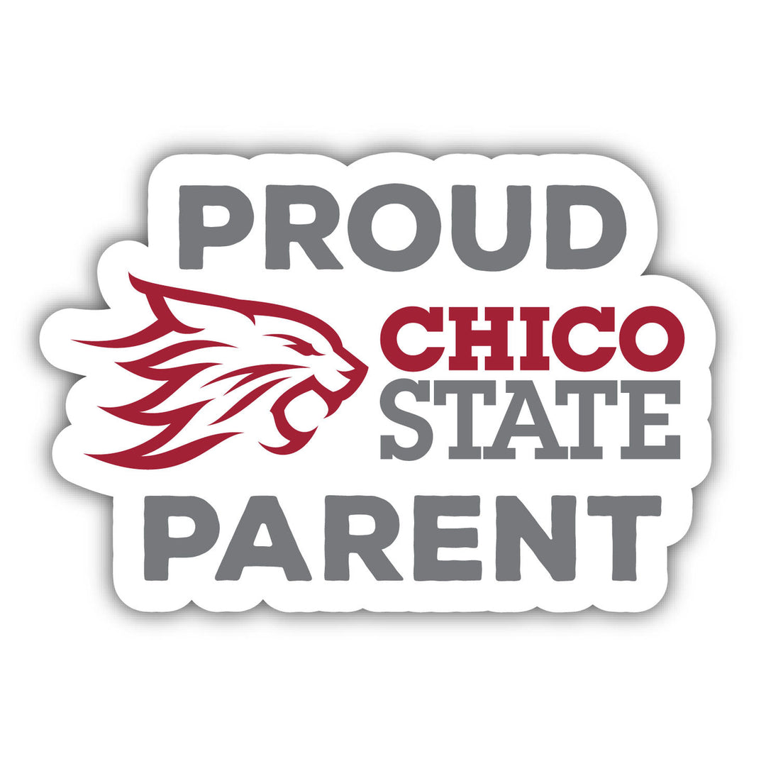 California State University Chico 4-Inch Laser Cut Proud Parent Decal Sticker Officially Licensed Collegiate Product Image 1