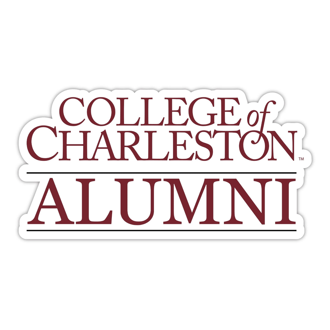 College of Charleston 4-Inch Laser Cut Alumni Vinyl Decal Sticker Officially Licensed Collegiate Product Image 1