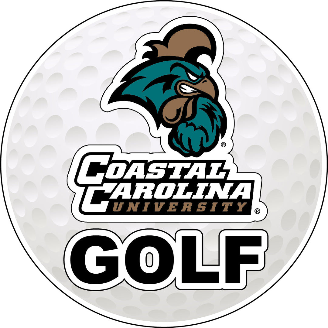 Coastal Carolina University 4-Inch Golf Vinyl Decal Officially Licensed Collegiate Product Image 1