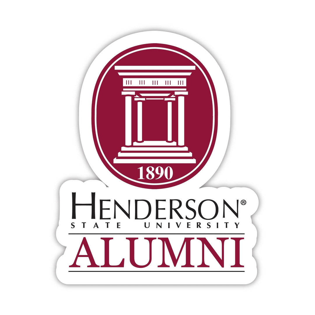 Henderson State Reddies 4-Inch Laser Cut Alumni Vinyl Decal Sticker Officially Licensed Collegiate Product Image 1