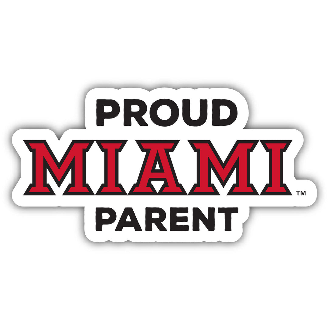 Miami of Ohio 4-Inch Laser Cut Proud Parent Decal Sticker Officially Licensed Collegiate Product Image 1