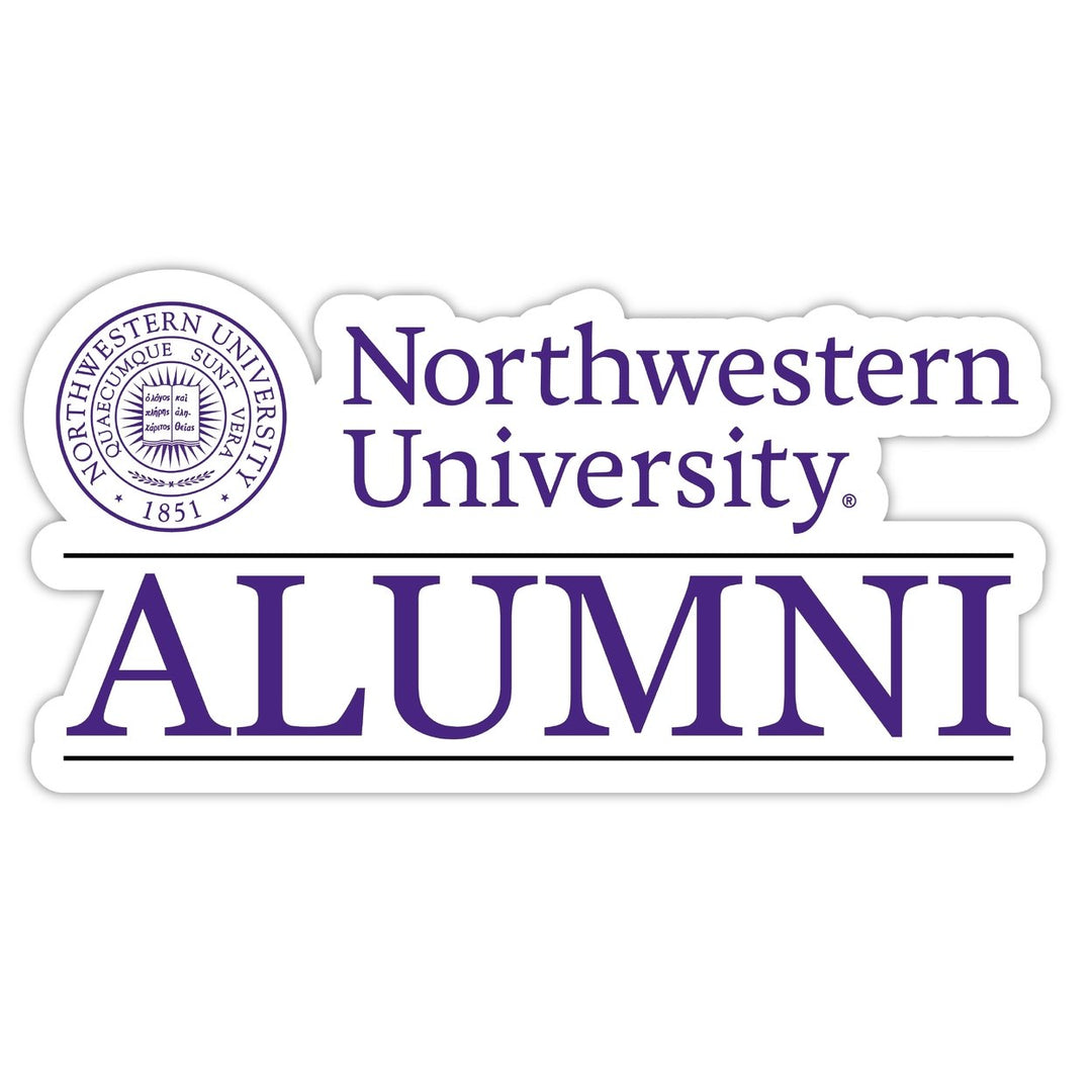 Northwestern University Wildcats 4-Inch Laser Cut Alumni Vinyl Decal Sticker Officially Licensed Collegiate Product Image 1