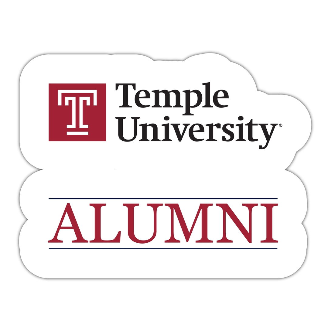 Temple University 4-Inch Laser Cut Alumni Vinyl Decal Sticker Officially Licensed Collegiate Product Image 1