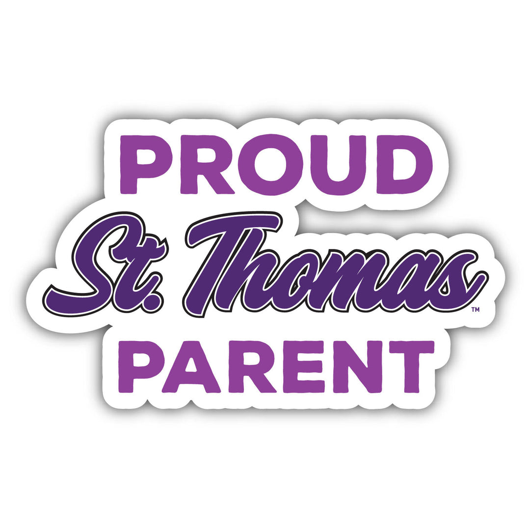 University of St. Thomas 4-Inch Laser Cut Proud Parent Decal Sticker Officially Licensed Collegiate Product Image 1