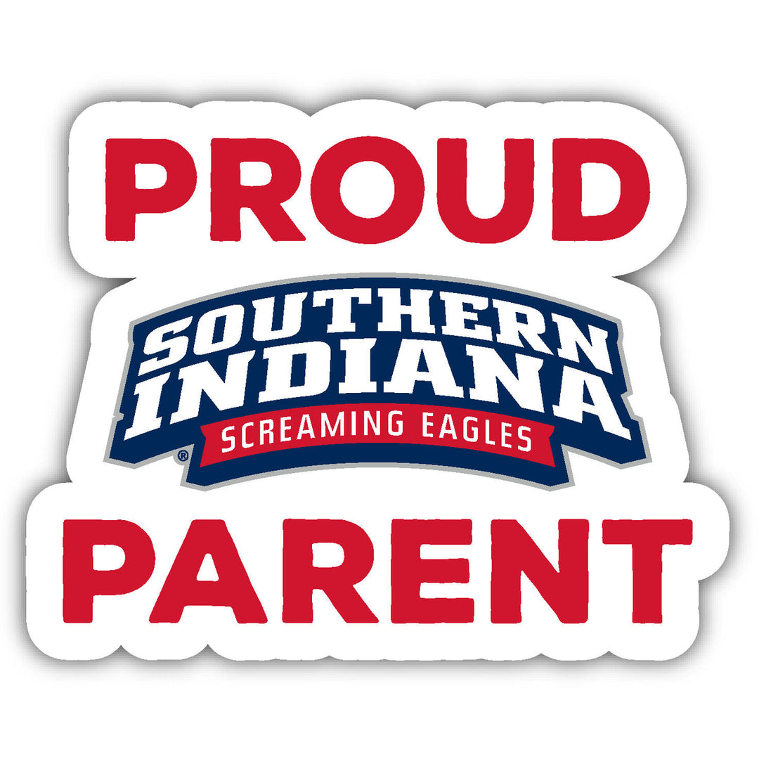 University of Southern Indiana 4-Inch Laser Cut Proud Parent Decal Sticker Officially Licensed Collegiate Product Image 1