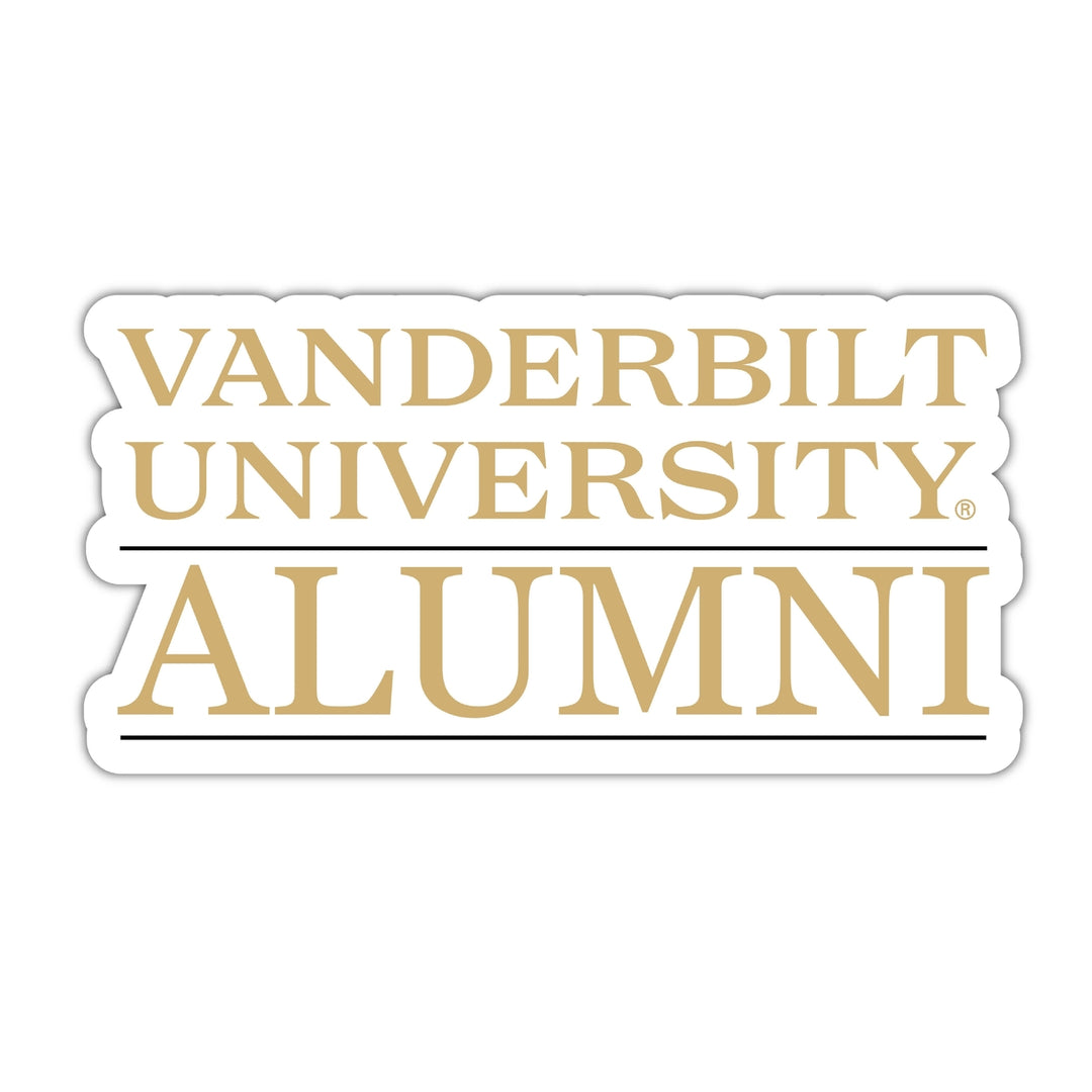 Vanderbilt University 4-Inch Laser Cut Alumni Vinyl Decal Sticker Officially Licensed Collegiate Product Image 1