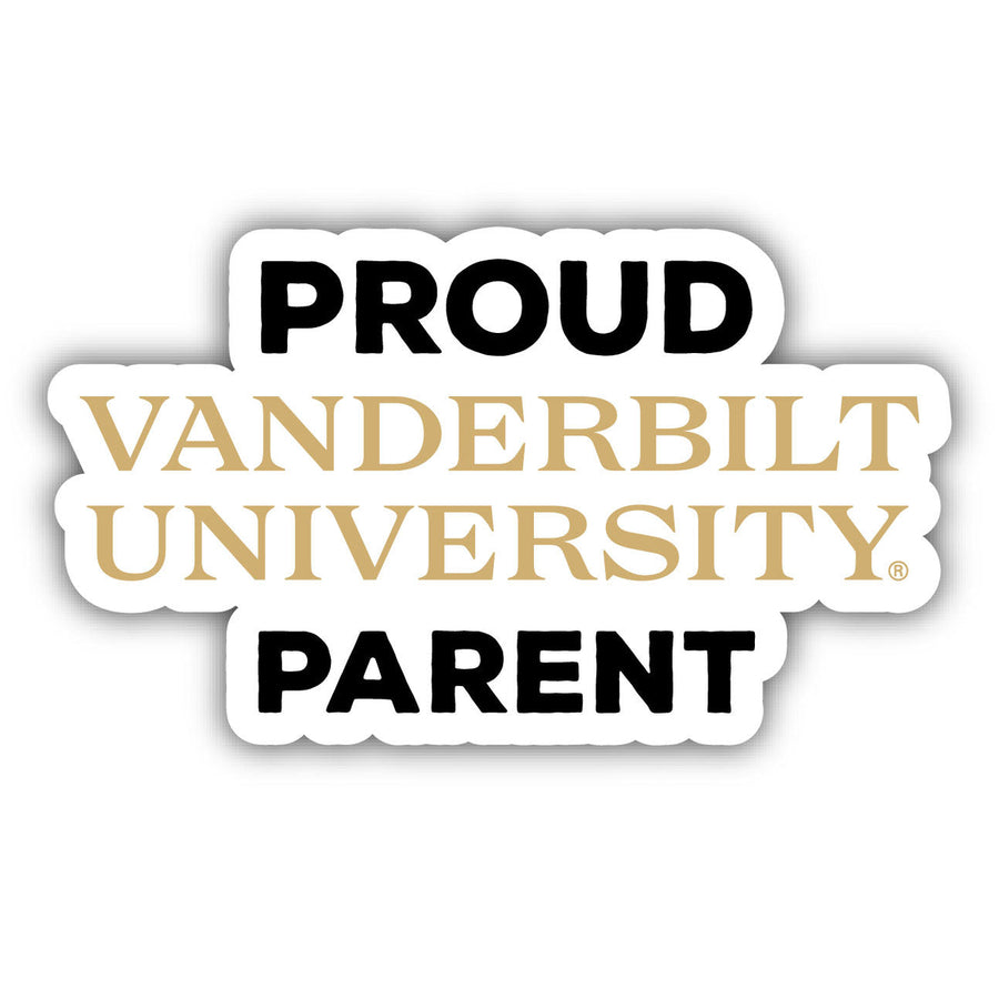 Vanderbilt University 4-Inch Laser Cut Proud Parent Decal Sticker Officially Licensed Collegiate Product Image 1