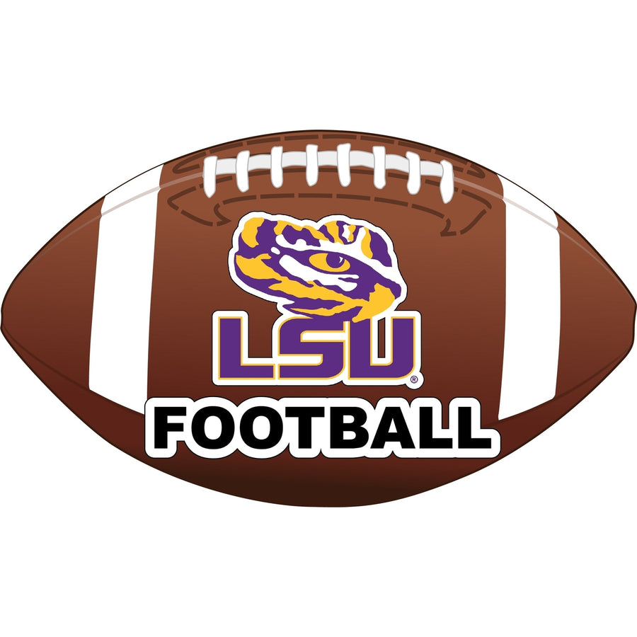 LSU Tigers 4-Inch Football Vinyl Decal Officially Licensed Collegiate Product Image 1