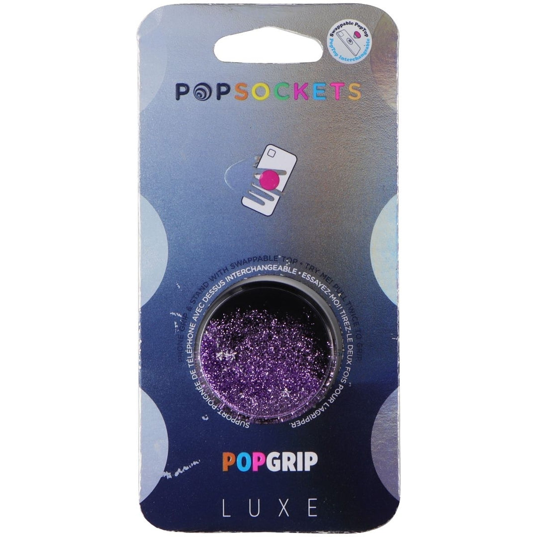 PopSockets Expanding Stand and Grip with a Swappable Top Tidepool Galaxy Purple Image 2