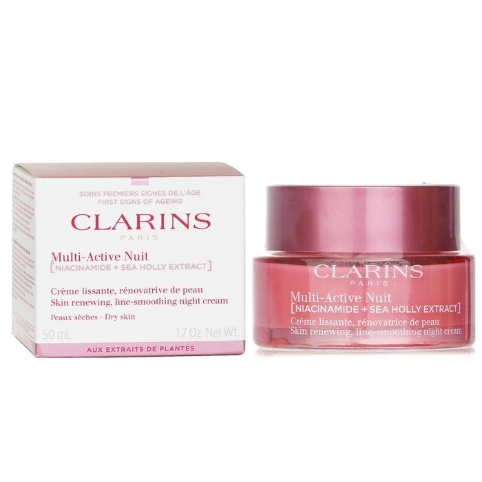 Clarins - Multi-Active Nuit (Niacinamide + Sea Holly Extract) Skin Renewing Line-Smoothing Night Cream Dry Image 2