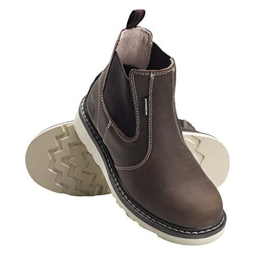 Avenger Womens 6in Brown Waterproof Pull-On Work Boots A7651 Soft Toe Wedge Image 3