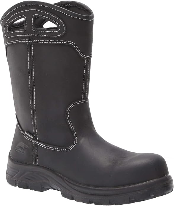 Avenger Mens 11" Waterproof Composite Toe Wellington Work Boot Black A7857 Image 2