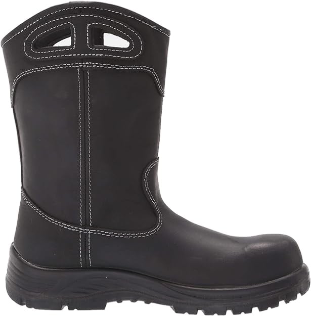 Avenger Mens 11" Waterproof Composite Toe Wellington Work Boot Black A7857 Image 3