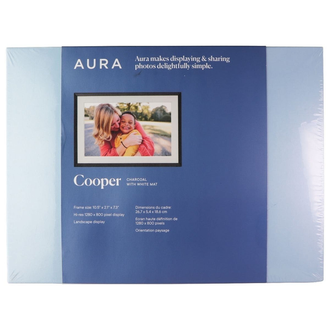 Aura (AFSC22-MAT) Cooper (10.1-in) Charcoal With White Mat Digital Picture Frame Image 1