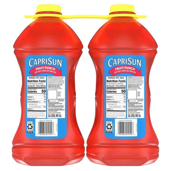 Capri Sun Fruit Punch Flavored Drink 96 Fluid Ounce (Pack of 2) Image 3