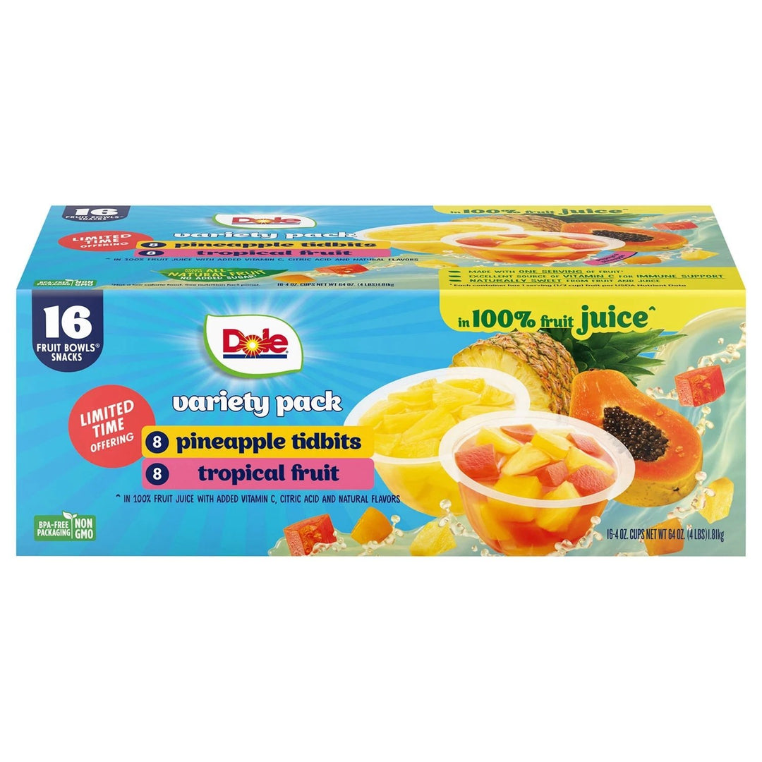 Dole Pineapple and Tropical Fruit Bowls 4 Ounce (Pack of 16) Image 1