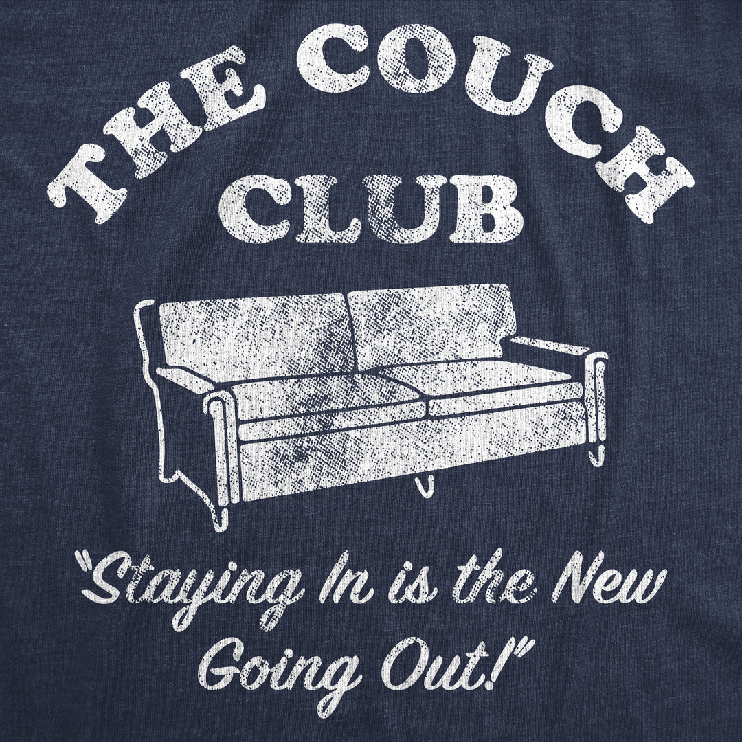 Mens Funny T Shirts The Couch Club Sarcastic Lazy Sofa Graphic Tee For Men Image 2