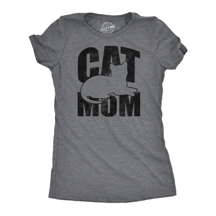 Womens Funny T Shirts Cat Mom Sarcastic Cute Kitten Graphic Tee For Ladies Image 1