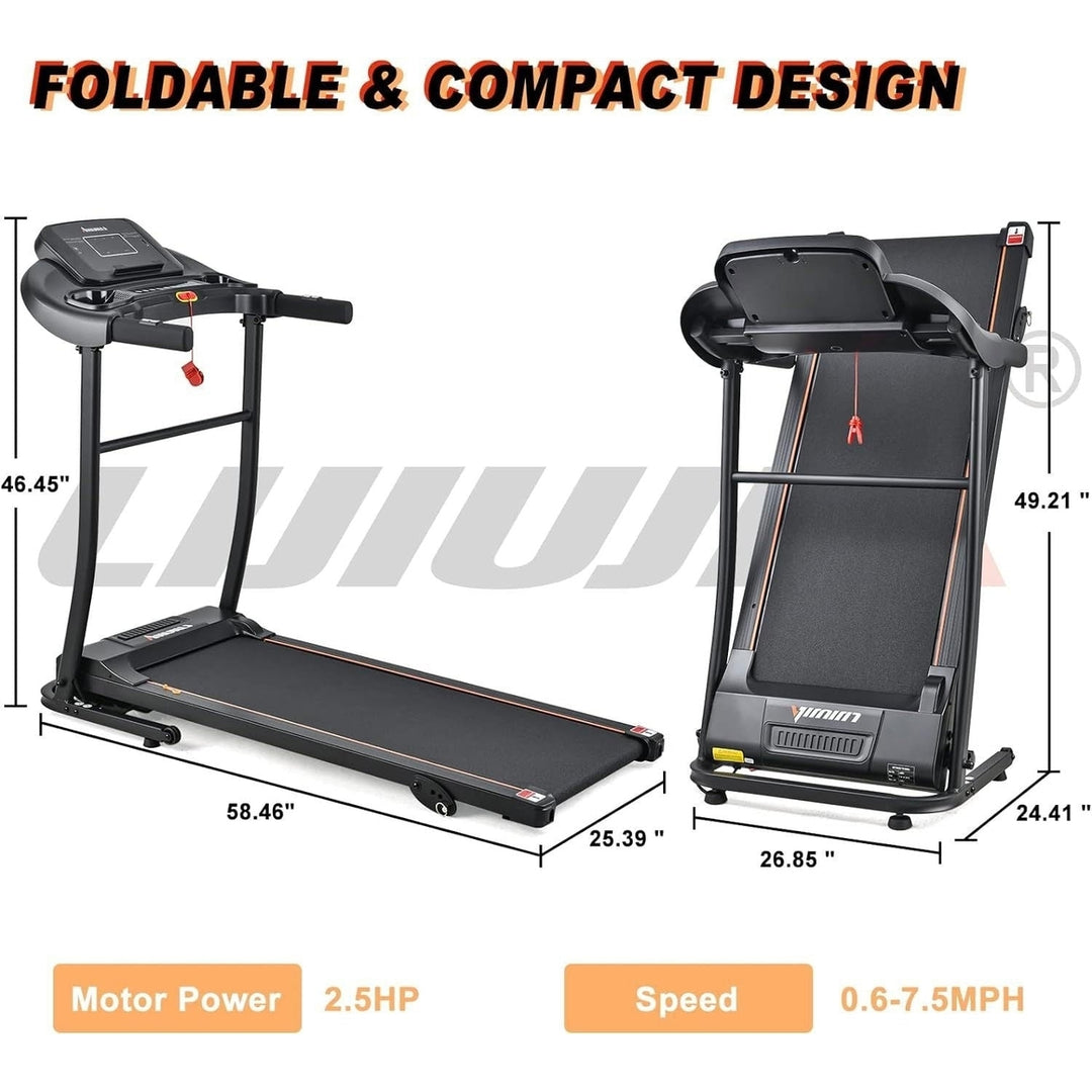 Premium Folding Incline Treadmill One-Touch Speed Buttons Shock Absorption Optional Bluetooth with Exclusive Zwift App Image 6