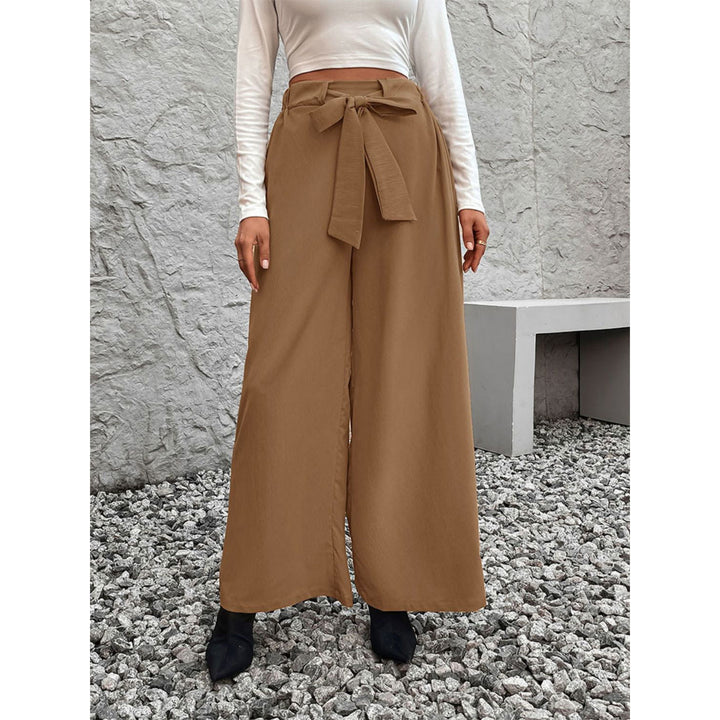 Tied High Waist Wide Leg Pants Image 4