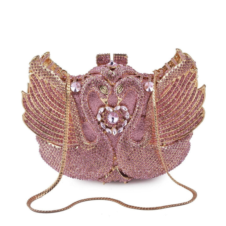 Swan Diamond Evening Bag Clutch Bag Luxurious Diamond Chain Evening Clutch Bag Image 1