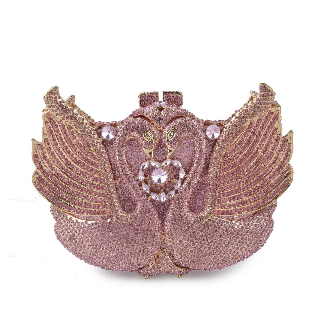 Swan Diamond Evening Bag Clutch Bag Luxurious Diamond Chain Evening Clutch Bag Image 4