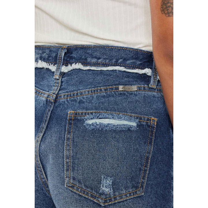 Kancan Distressed Button Fly Denim Shorts Image 9