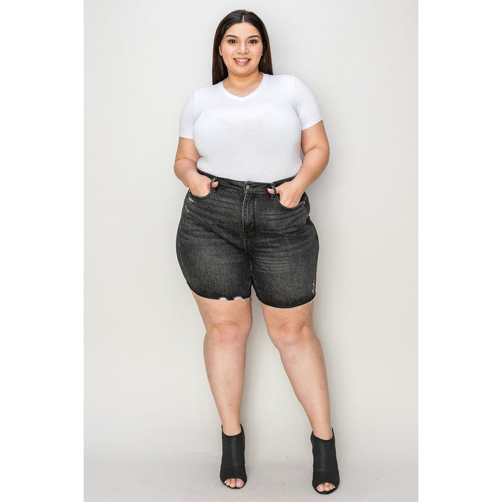 Judy Blue Full Size High Waist Tummy Control Denim Shorts Image 4