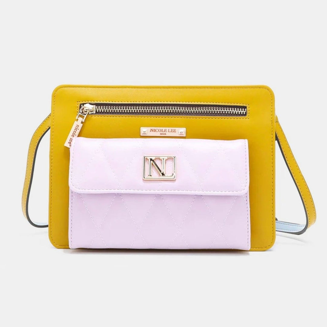 Nicole Lee USA Color Block Crossbody Bag Image 1