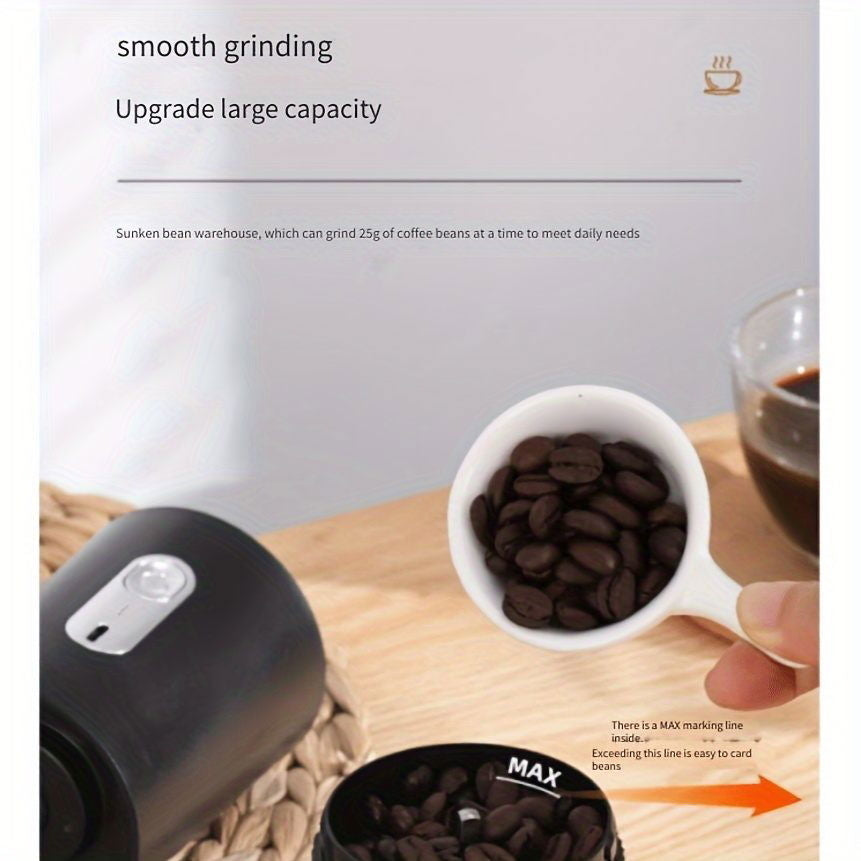 Kitchen electric coffee grinder with USB power supply travel camping must come portable coffee grinder for grinding Image 4