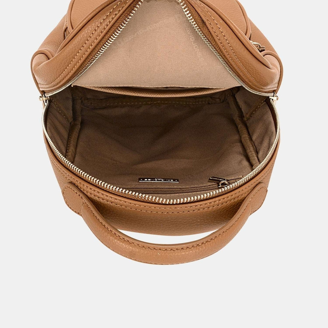 David Jones PU Leather Handle Backpack Image 4